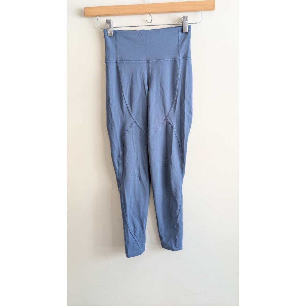 Lululemon To The Beat Tight 24" Leggings Hi-Rise Train Everlux Blue Sz 4